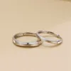 Cluster Ringen ETHSHINE 2 stks 925 Sterling Zilveren Bruiloft Voor Vrouwen Mannen Paar Verlovingsring Klassieke Sieraden Verjaardagscadeau
