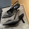 2024 Damskie Slingback Trójkątne upiększenia klamry tylnej