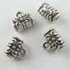 500pcs lot Silver Plated Bail Spacer Beads Charms pendant For diy Jewelry Making findings 5x7mm296Q