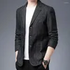 Men's Suits Denim Jacket Men Black Royal Blue Business Casual Blazer Spring And Autumn Simple Stylish Young Middle-aged Suit