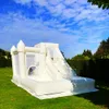 wholesale 3 en 1 location extérieure gonflable blanc maison de rebond château gonflable toboggan mariage videur sautant châteaux sauteur avec fosse à balles pour enfants avec ventilateur