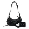 Designer Bag Women's Underarm Bag Fashion Biker Bag Leather Single Shoulder Rivet Crossbody Luxury Handbag Classic Purse with box