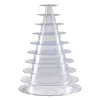 Pochettes à bijoux Sacs 10 niveaux Cupcake Holder Stand rond Macaron Tour Clear Cake Display Rack pour la fête d'anniversaire de mariage Decor272Q