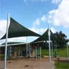 Cień 4M Waterproof Sunning Shelter Triangle Sunshade Sun Shade Żagiel Outdoor Garden Beach Camping Patio Basen Sun Canopy Tom Cloth YQ240131