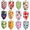 Abbigliamento per cani 50 pezzi Bandana Stile frutta Prodotti per animali Bandane per cuccioli di gatto Sciarpa in cotone Bavaglini per cani Accessori per animali domestici