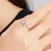 Cluster Ringen Kawaii Leuke Kat Open Ring Zilver Kleur Meisje Verstelbaar Voor Vrouw Party Crystal Zirkoon Mode Geschenken Sieraden