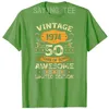 Herr t-shirts 50 år gamla gåvor vintage 1974 50: e födelsedagspresent fantastisk t-shirt född 1974 tee topps mamma pappa presenterar make hustru gåvor