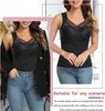 Women's Shapers Thermal Tank Top For Women Cold Weather Warm Underwear Vest With Buit-in Bra Lace Camisole Undershirt Tops Soft Under