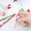 30 pièces/lot Kawaii stylo à crayon de noël école étudiant bloc de construction crayon amovible multifonctionnel affûtage gratuit crayon mignon 240122