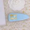 Womens Hair Clip Luxury Barrettes Miuimiui Clamps Hair Clip Fever Candy Color Spring Bangs Side Simple Elegant Ornament Girl