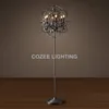 Golvlampor Vintage Crystal Lamp Standing Lighting Led Orb Cristal Light Indoor Home Restaurant Living and Dining Room257s