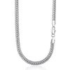 6mm Womens Mens Necklace Chain Hammered Close Rombo Link Curb Cuban White Gold Filled GF Fashion Jewelry Accessories DGN337 Chains263M