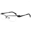 Sunglasses Frames Pure Titanium Business Semi Rimless Glasses Frame For Men Half Frameless Optical Eyeglasses Male Ultralight