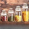 Opslagflessen transparante nuttige dingen voor keukengadgets glazen pot potten met deksels verzegelde containeraccessoires organisatie
