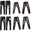 Herrenjeans Lila Amirs Designer Puple Herren Skinny Luxus Denim Hose Distressed Ripped Biker Schwarz Blau Jean Slim Fit Motorcycleqfnq