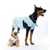 Vêtements pour chiens Robe d'été respirante imprimé de fleurs brisées pour grands chiens Jupe pour animaux de compagnie Costumes de vêtements mignons