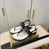 Lyxdesigner Womens Fashion Sandals Summer Casual Shoe Mule Channel Slide Soft Leather Office Sandale Gladiator Chunky Heel Slipper Dance Shoe Sliders Storlek 35-40