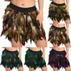 Spódnice Faux Feather Mini spódnica karnawałowa Makeup Ball Performance damska odzież Y2K Party Costume Faldas Streetwear 2024