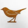 Dekoracje ogrodowe sylwetka ornament zardzewiałe metalowe ptaki w kształcie ptaków symulacja rzeźba figurina ogrodzenie