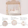 1pc Baby Play Gym Wood Bed Bell Clouds Crochet Star Pendant Teething Nursing Stroller Hanging Play Gym 0-12 Months Baby Rattle 240118