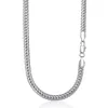 6mm Womens Mens Necklace Chain Hammered Close Rombo Link Curb Cuban White Gold Filled GF Fashion Jewelry Accessories DGN337 Chains305n