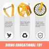 Outros suprimentos de pássaros papagaio bicicleta mini brinquedo plástico engraçado brinquedos treinamento pássaros brinquedos criativos bicicleta educacional exercício