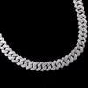 2024 Hot Selling Moissanite Jewelry 925 Sterling Silver White Gold Plated Def Vvs Moissanite 8mm Hip Hop Cuban Chain Necklace