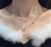 Grafe halsband för kvinnodesigner Peach Heart Cut Diamond Jewelry Officiella reproduktioner 925 Silver Diamond European Size Fashion Luxury Exquisite Gift 007