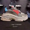 Designer Balencigs Moda Scarpe casual Pattini a rotelle Super Hot Ins Paris Daddy Uomo Donna Intensificare fondo spesso Rete di cristallo Rosso Retro Sport FFJG