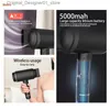 Haartrockner 5000mAh Hochleistungsfaltbare kabellose Haartrockner wieder aufladbare tragbare Reise Haartrockner Wireless Flow Dryer Styling -Werkzeug Q240131