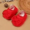 Primeiros caminhantes sapatos internos pelúcia quente para meninas e meninos macio confortável infantil criança bowknot aquecimento