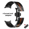 Watch Bands Curved End No GAPS BAND for Samsung Galaxy 4 5 Pro 45mm 6 40 44mm 42 46mmステンレス鋼ストラップウォッチ6クラシック43 47mm