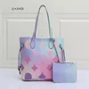 CC Sunrise Pastel Classice 2pcs set MM Tote composiet tassen Kleurrijke Dames Designer Schouder Handtas Portemonnee On The Go Tote tas 22ss 227t