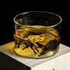 Creative Iceberg Design Whisky Glass Bottom Raised Ice Mountain Rock Whisky Tumbler Gift Package Liquor S Glasses Wine Cup 210827195a