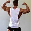 Men's Tank Tops New Mens Cut Off Sleeveless shirt Gyms Stringer Vest Blank Workout Shirt Muscle Tees Bodybuilding Tank Top Fitness Clothing YQ240131