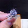 Biżuteria Wedding Ring Kobiety Diamentowy cyrkon Diamond Białe złoto Pierścień Pierścień Pierścień Girlfriend Student Birthday Prezent urodzinowy
