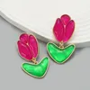 Dangle Earrings 2024 Summer Flower Resin Rose For Woman Jewelry