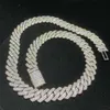 Modische Halskette aus 925er-Sterlingsilber, 12 mm, 14 mm, 15 mm, Rap-Hüft-Moissonit-Kubanische Kette für Männer und Frauen