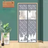 Gardin vinter varm dörr vindtät ljudisol magnetisk termisk isolerad gardiner håller inomhus värme kalltäker täckning