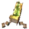 クリスマスアドベントカレンダーの装飾LEDライトストレージホームパーティーギフト付き24の引き出し付き木製明るい装飾ガジェット240118