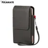 Pochettes téléphones portables FULAIKATE 2 couches sac de téléphone pour hommes taille pochette mobile suspendue à la ceinture lanière carte poche 5.5 6.3 6.5 6.7 étui universel YQ240131