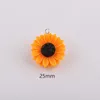 Charms 30pcs/lot 18/25mm Resin Sunflower Charm Cute Daisy Flower Pendant For DIY Keychain Earrings Necklace Jewelry Making