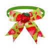 Hundkläder 50/100st Bow Tie Fruit Strawberry Mönster husdjur levererar små bowtie katt bowties grooming accessoarer