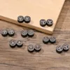 Rückseiten-Ohrringe, Wikinger, Valknut, Vegvisir, Runen-Clip für Männer und Jungen, Edelstahl, gefälschte Ohrclips mit nordischen Kompass-Messgeräten, kein Piercing