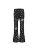 Jeans da donna neri bootcut stile americano babes slim fit pieni di stelle stampate pantaloni strappati moda di strada estiva