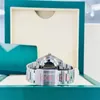 Lüks erkek kol saati Japonya mekanik otomatik yeni bilezik paslanmaz çelik safir su geçirmez 124300 41mm özel yapım turkuaz kutlama motifi