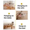 Gato pendurado cama janela lateral gato pendurado quadro de alta qualidade componentes madeira pendurado cama algodão lona fácil de limpar ninho gatinho 240131