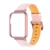 Watch Bands High-quality Leather Strap For Xiaomi Mi Lite Bracelet Redmi 2 3 Metal Case Protector Cover Bumper Frame