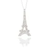 Magic Ikery Zircon Crystal Classic Paris Eiffel Tower Pendent & Necklaces Rose Gold Color Fashion Jewelry for women MKZ13922878