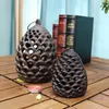 Candle Holders Pine Cone Holder Wrought Iron Hanging Lamp Retro Aroma Diffuser Incense Burner Cast Antique Crafts
